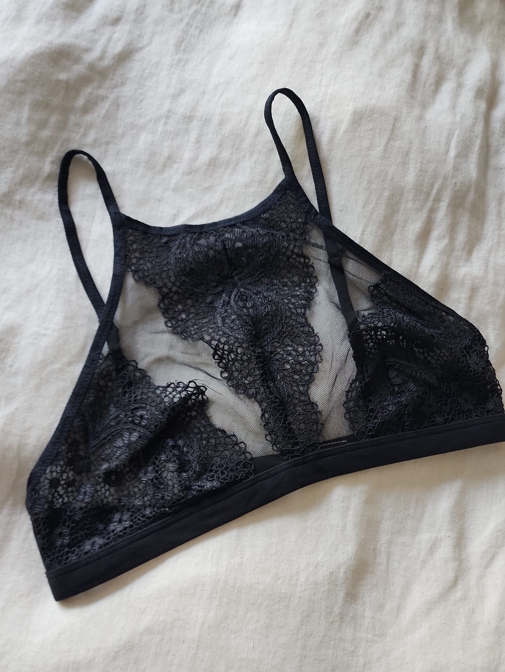 Victoria's Secret Black Lace Bralette M